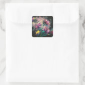 Bloombloemen Vierkante Sticker (Tas)