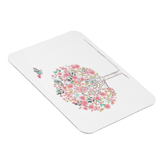 Bloomboom en vogels in liefde magneet (Rechterzijde)