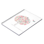 Bloomboom en vogels in liefde notitieboek (Linkerzijde)
