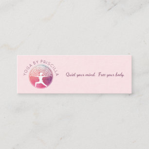 Bloomboom Woman Yoga Pose Logo Mini Visitekaartje