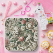 Bloombound Sentinel – Gothic Floral Design Papieren Bordje (Feest)