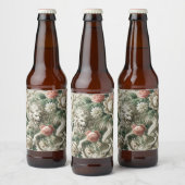 Bloombound Sentinel – Gotisch bloemontwerp Bier Etiket (Flessen)