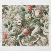 Bloombound Sentinel – Gotisch bloemontwerp Bier Etiket (Enkel label)