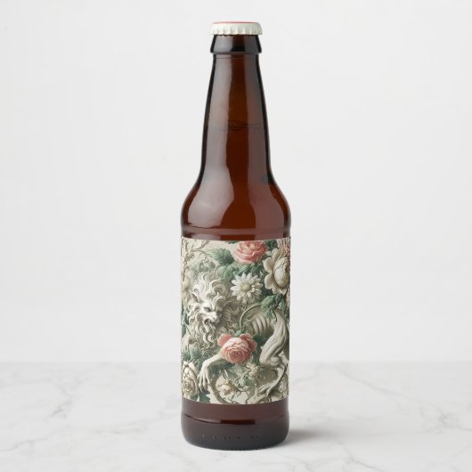 Bloombound Sentinel – Gotisch bloemontwerp Bier Etiket (Voorkant)
