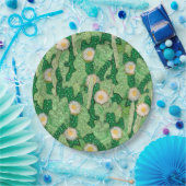 Bloomcactus, succulente bloemen, woestijnplanten papieren bordje (Feest)