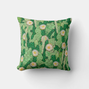 Bloomcactus, succulenten, witte bloemen, groen kussen