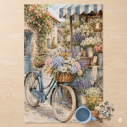 Bloomcore Bloemenmarkt Fiets Legpuzzel