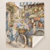 Bloomcore Bloemenmarkt Fiets Sherpa Deken (Voorkant)