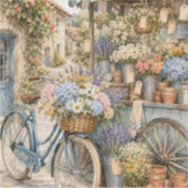 Bloomcore Bloemenmarkt Fiets Sticker (Voorkant)