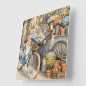 Bloomcore Bloemenmarkt Fiets Vierkante Klok (Hoek)