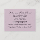 Bloomdeville Elegant Floral Professional Visitekaartje (Achterkant)