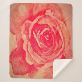 Bloomed Roos Sherpa Deken