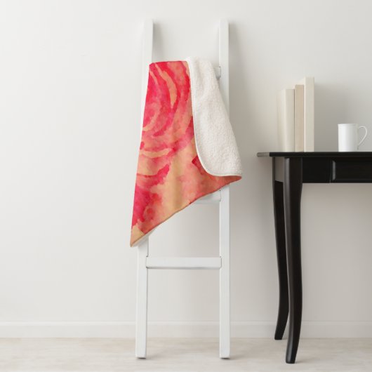 Bloomed Roos Sherpa Deken (In situ)