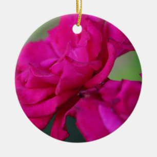 Bloomed Roze Rose Keramisch Ornament