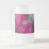 Bloomed roze roze roze Mok van glasbier (Voorkant links)