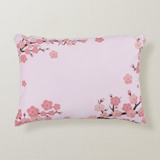 Bloomed sakura flowers accent pillow kussen