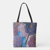 Bloomen in grijs tote bag (Achterkant)