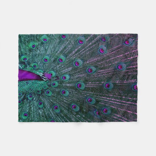 BLOOMEN PEACOCK FLEECE DEKEN (Voorkant (Horizontaal))