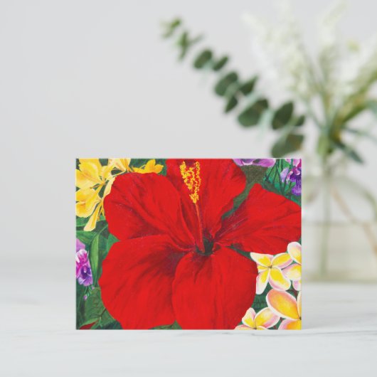 Bloomen van Aloha-postkaarten Briefkaart (Staand voorkant)