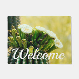 Bloomen van een Saguaro Deurmat