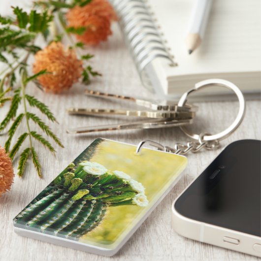 Bloomen van een Saguaro Sleutelhanger (Voorkant Rechts)