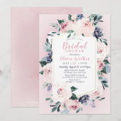 Bloomend botanisch blush Vrijgezellenfeest Kaart (Voorkant / Achterkant)