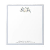 Bloomend botanisch gepersonaliseerd kantoorbenodig notitieblok (Voorkant)