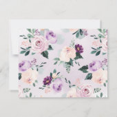 Bloomend botanisch paars gepersonaliseerd papier notitiekaartje (Achterkant)