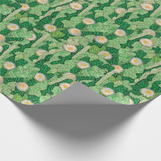 Bloomend cactus succulent cacti camouflage patroon cadeaupapier (Hoek)