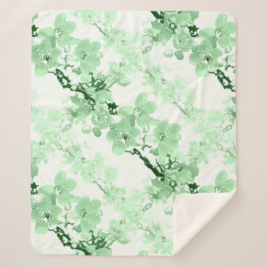 Bloomende abrikozen. sherpa deken (Voorkant)