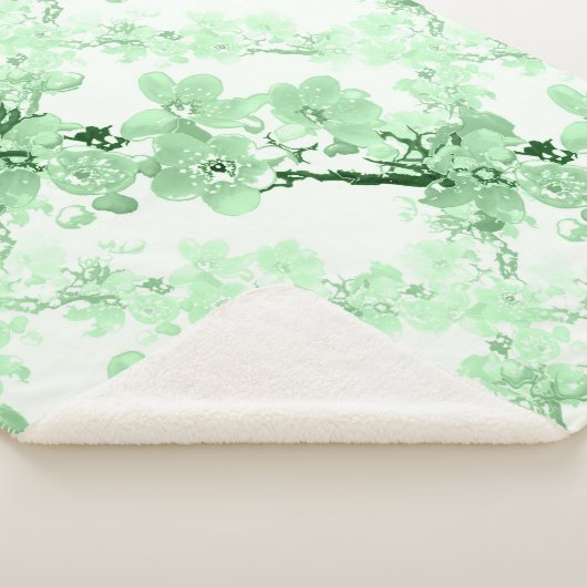 Bloomende abrikozen. sherpa deken (3/4)