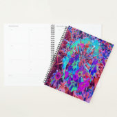 Bloomende Abstracte Paarse en blauwe ventilator Planner (Display)