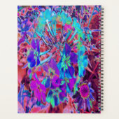 Bloomende Abstracte Paarse en blauwe ventilator Planner (Achterkant)