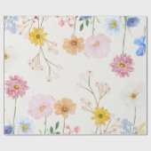 Bloomende bloemen cadeaupapier (Vlak)