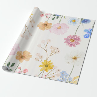 Bloomende bloemen cadeaupapier