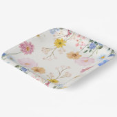 Bloomende bloemen papieren bordje (Gebogen)