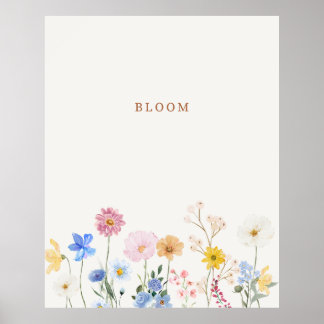 Bloomende bloemen poster