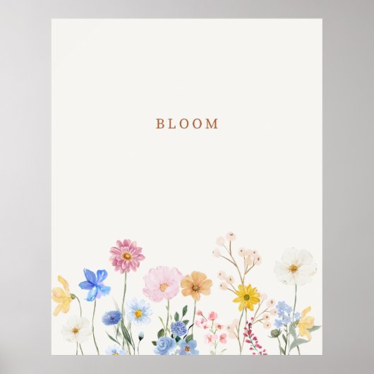 Bloomende bloemen poster (Voorkant)