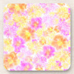 Bloomende bloemen Shibori Floral Tie Dye Pattern Bier Onderzetter<br><div class="desc">Stevige kleurstof bloeiende bloemen mode trendmatige vormgeving thuisdecor,  telefoondoosjes,  tapijten,  dekens,  gordijnen,  kussens. Moderne koreaanse esthetische orchidee met vaste stropdas kleurpatroon in verzadigd roze,  geel,  perzik,  oranje kleur. Shiburi-kleurstofvormingspatroon voor thuisdecor. patroon van gestreepte bloemen,  kleur van de regenboog</div>