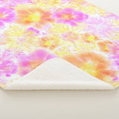 Bloomende bloemen Shibori Floral Tie Dye Pattern Sherpa Deken (3/4)