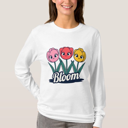 Bloomende bloemen t-shirt (Voorkant)
