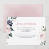 Bloomende botanische spoelaccommodatie informatiekaartje (Voorkant / Achterkant)