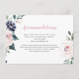 Bloomende botanische spoelaccommodatie informatiekaartje