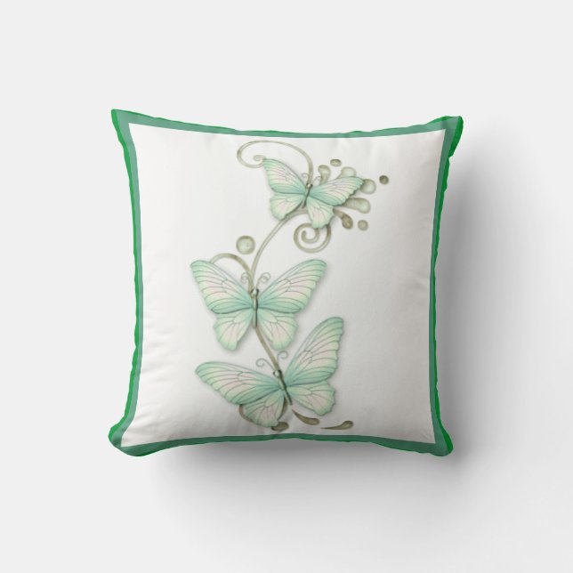 Bloomende Butterflies 2 Kussen (Voorkant)