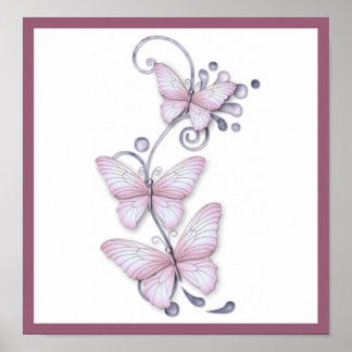 Bloomende Butterflies Poster