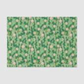 Bloomende cactus succulent groen camouflage patroo tissuepapier (Voorkant)