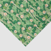 Bloomende cactus succulent groen camouflage patroo tissuepapier (Detail)