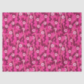 Bloomende cactus succulent roze camouflage patroon tissuepapier (Voorkant)