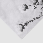 Bloomende kersen bloemen, bloemzwart en wit tissuepapier (Detail)