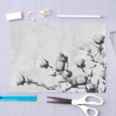 Bloomende kersen bloemen, bloemzwart en wit tissuepapier (Craft)